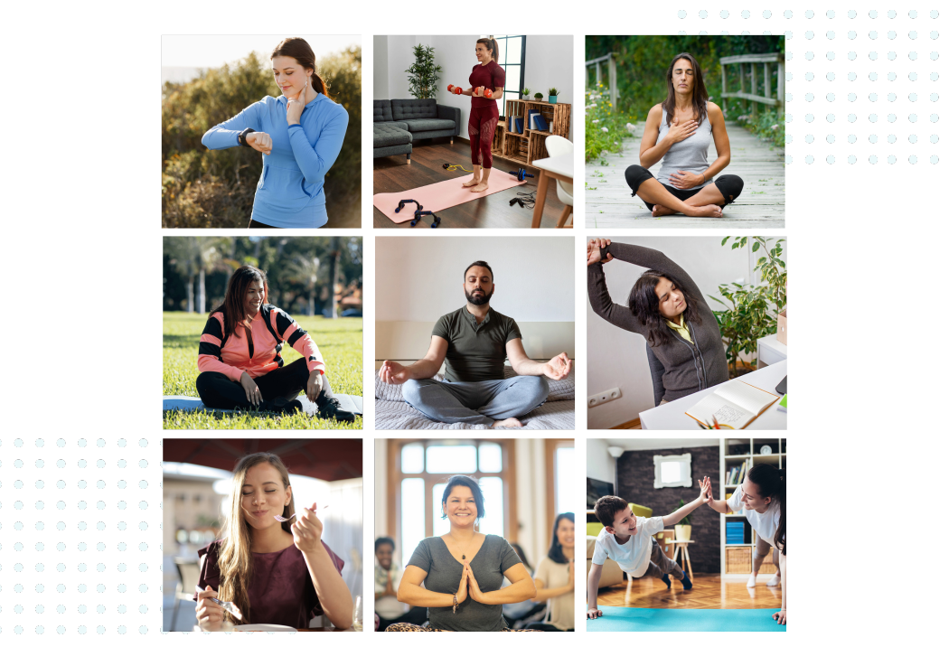 Group of people working out and building healthy habits